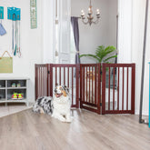 Indoor Freestanding Walk Through Wood Pet Gate